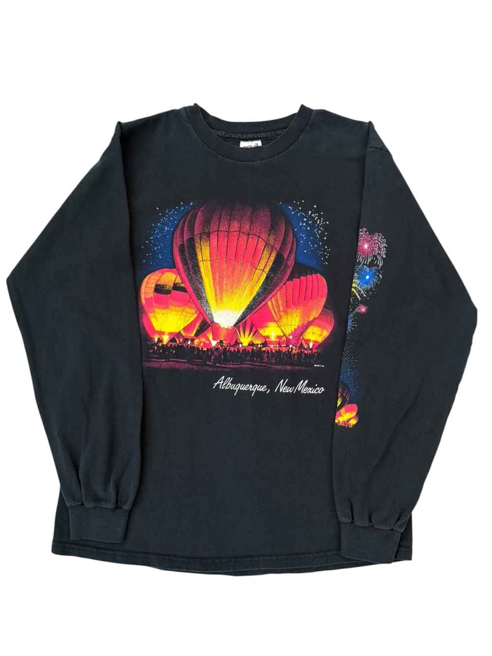 Vintage 1995 Albuquerque Balloon Fiesta Long Sleeve Shirt M Anvil USA Graphic